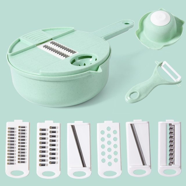 Gemüseschneider | 12-in-1 Schneider für Gemüse & Obst | MultiSchnitt