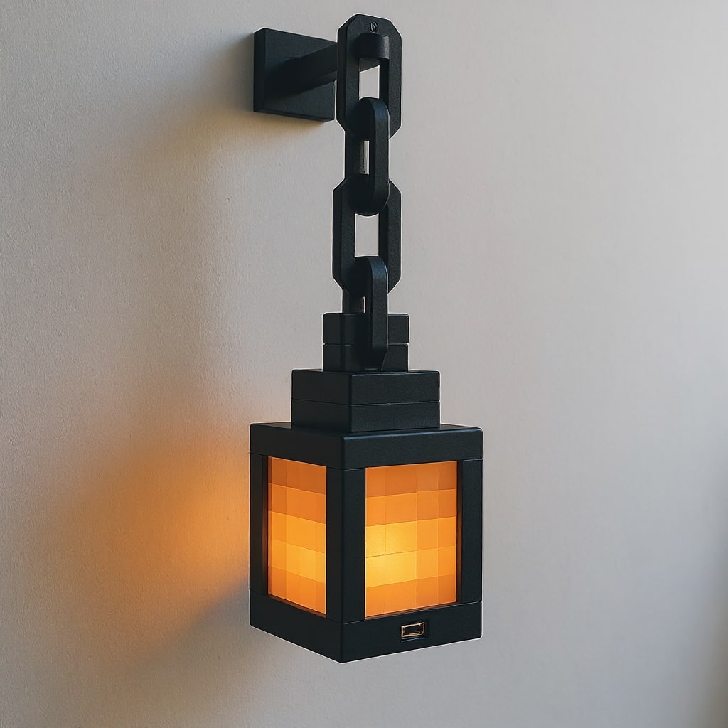 Minecraft Lampe | Kabellose Tischlampe | Nachttischlampe | Wandleuchte Innen | PixelLicht