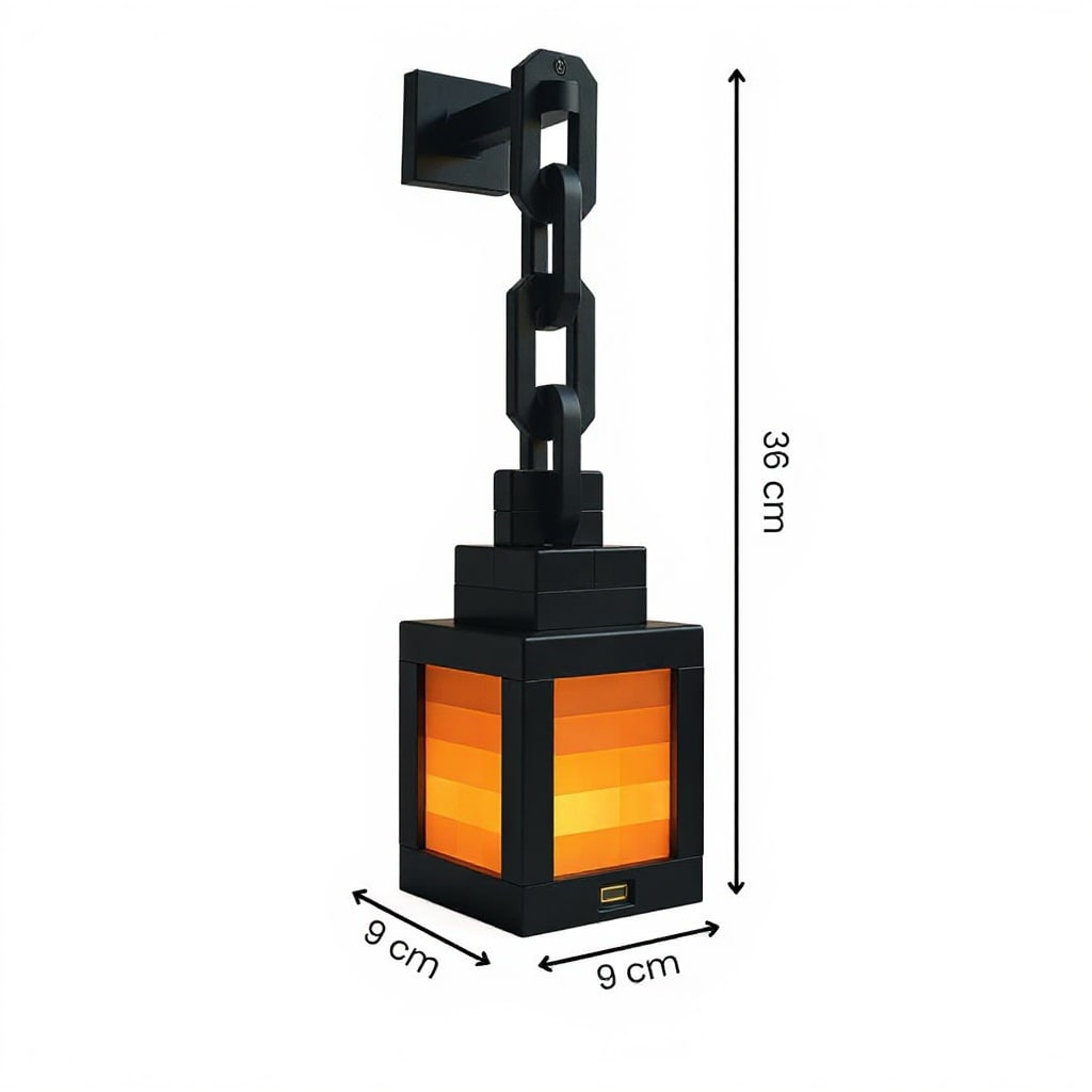 Minecraft Lampe | Kabellose Tischlampe | Nachttischlampe | Wandleuchte Innen | PixelLicht