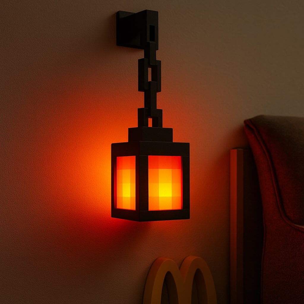Minecraft Lampe | Kabellose Tischlampe | Nachttischlampe | Wandleuchte Innen | PixelLicht