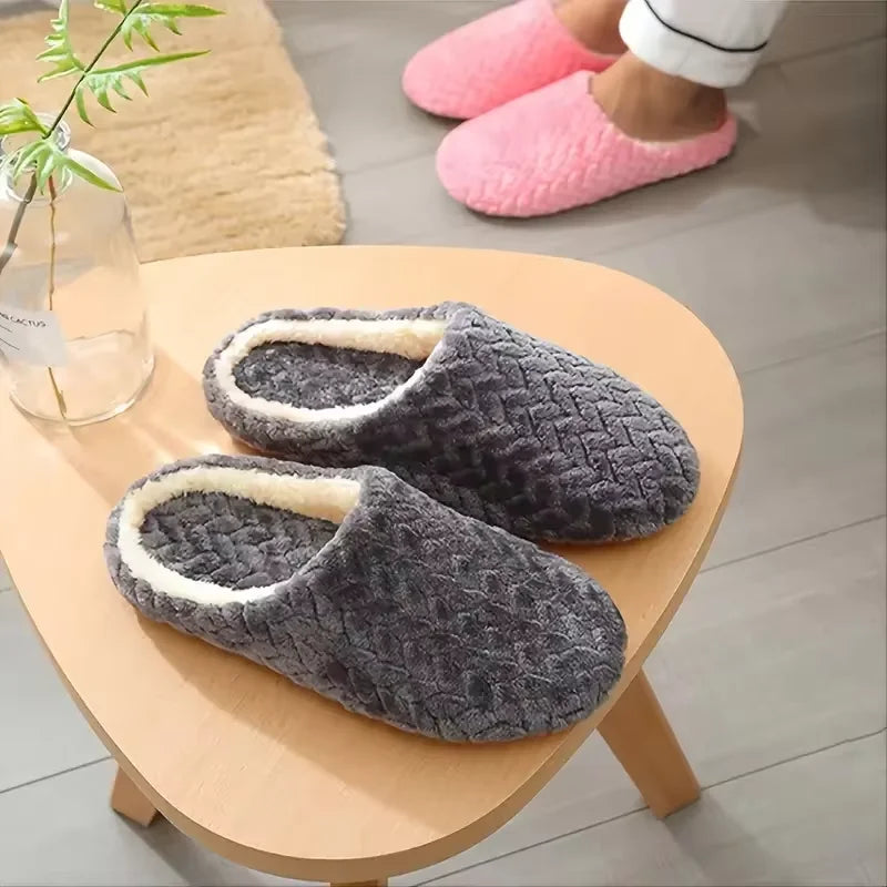 Hausschuhe Damen & Herren | Warme Slipper mit Futter | PlüschWalk