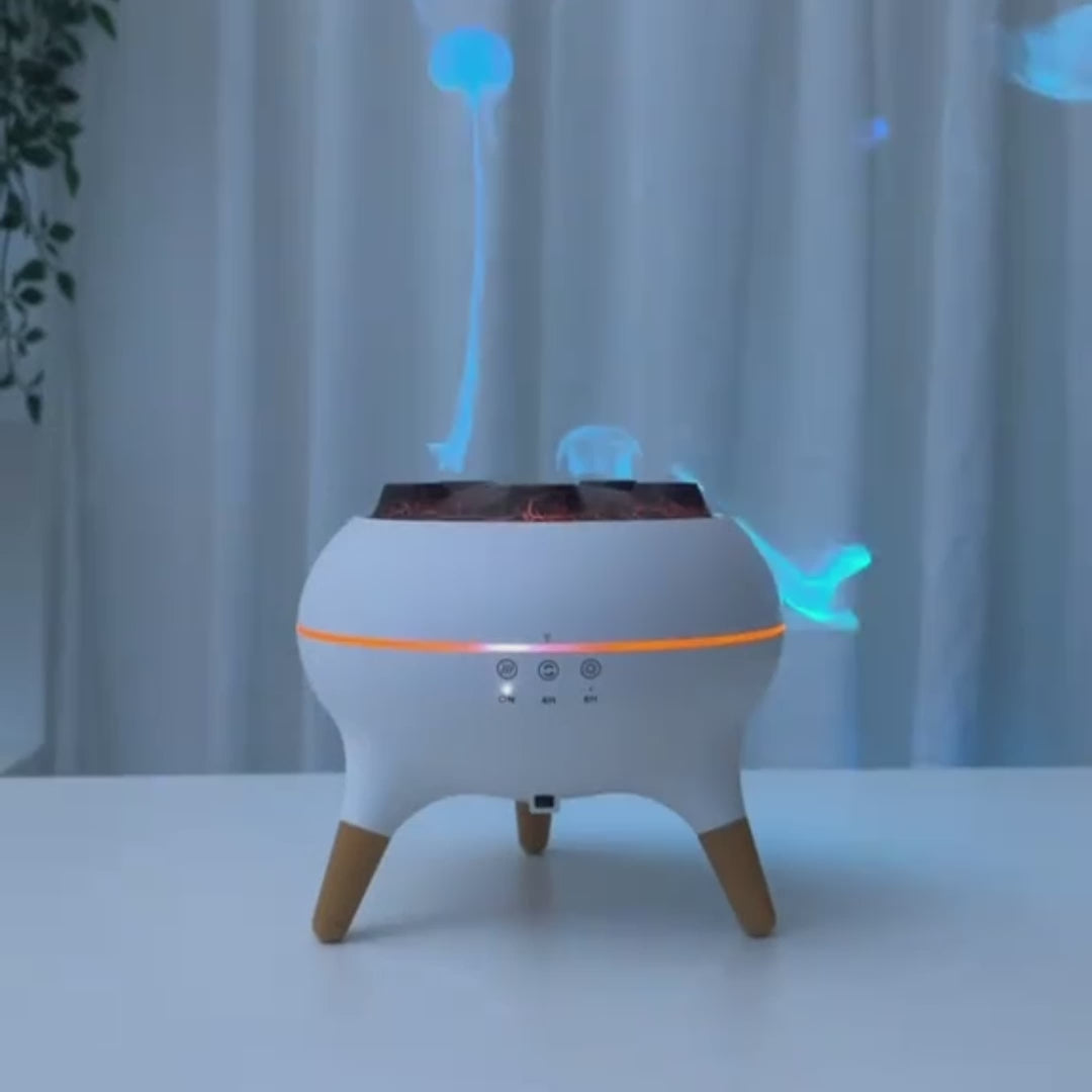 Luftbefeuchter & Diffuser | Aromadiffuser mit LED Licht & Timer | JellyTraum