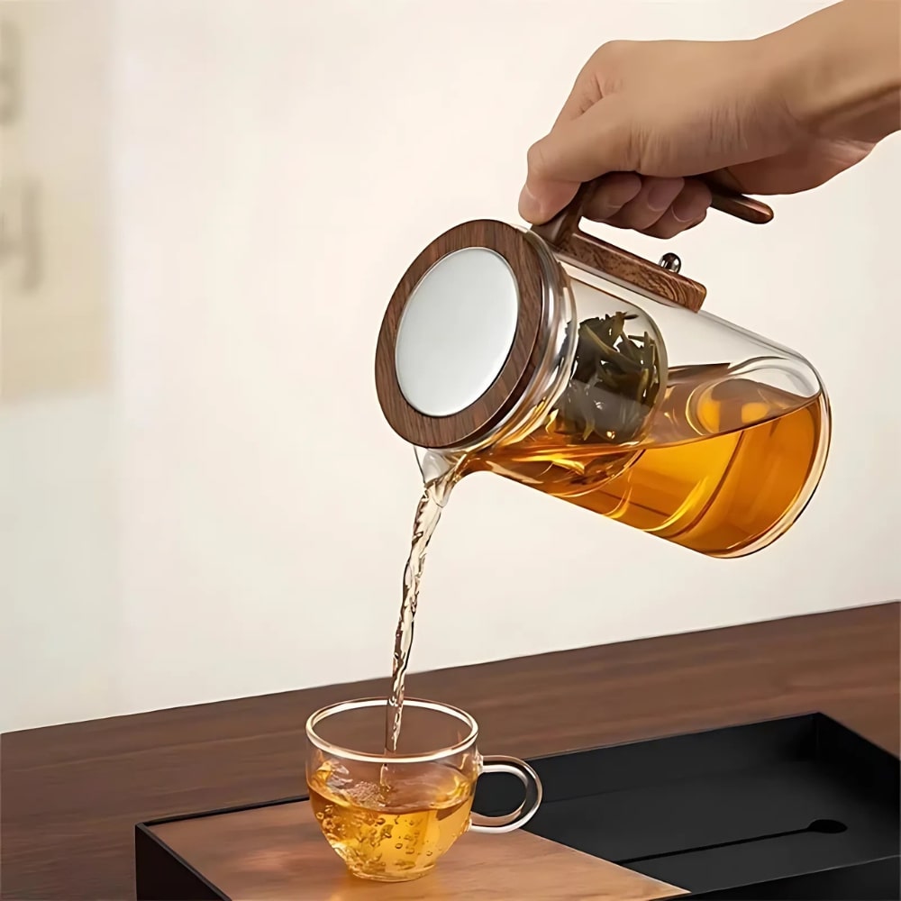Teekanne aus Glas mit Sieb | PureTee