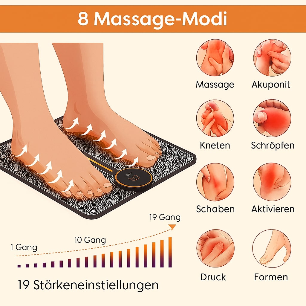 EMS-Fußmassagegerät für tiefe Entspannung | RelaxFuß