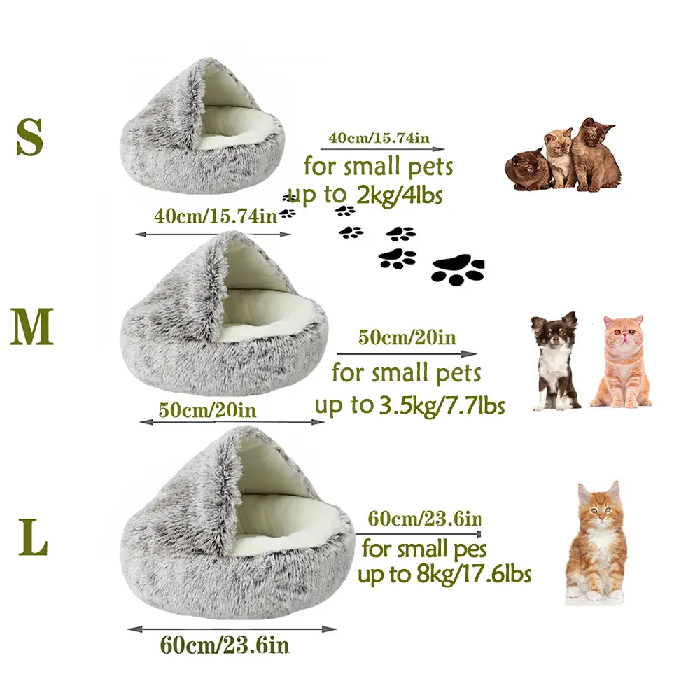 Hundebett & Katzenbett | Kuschelige Höhlenform für Hunde & Katzen | SchnuffelNest