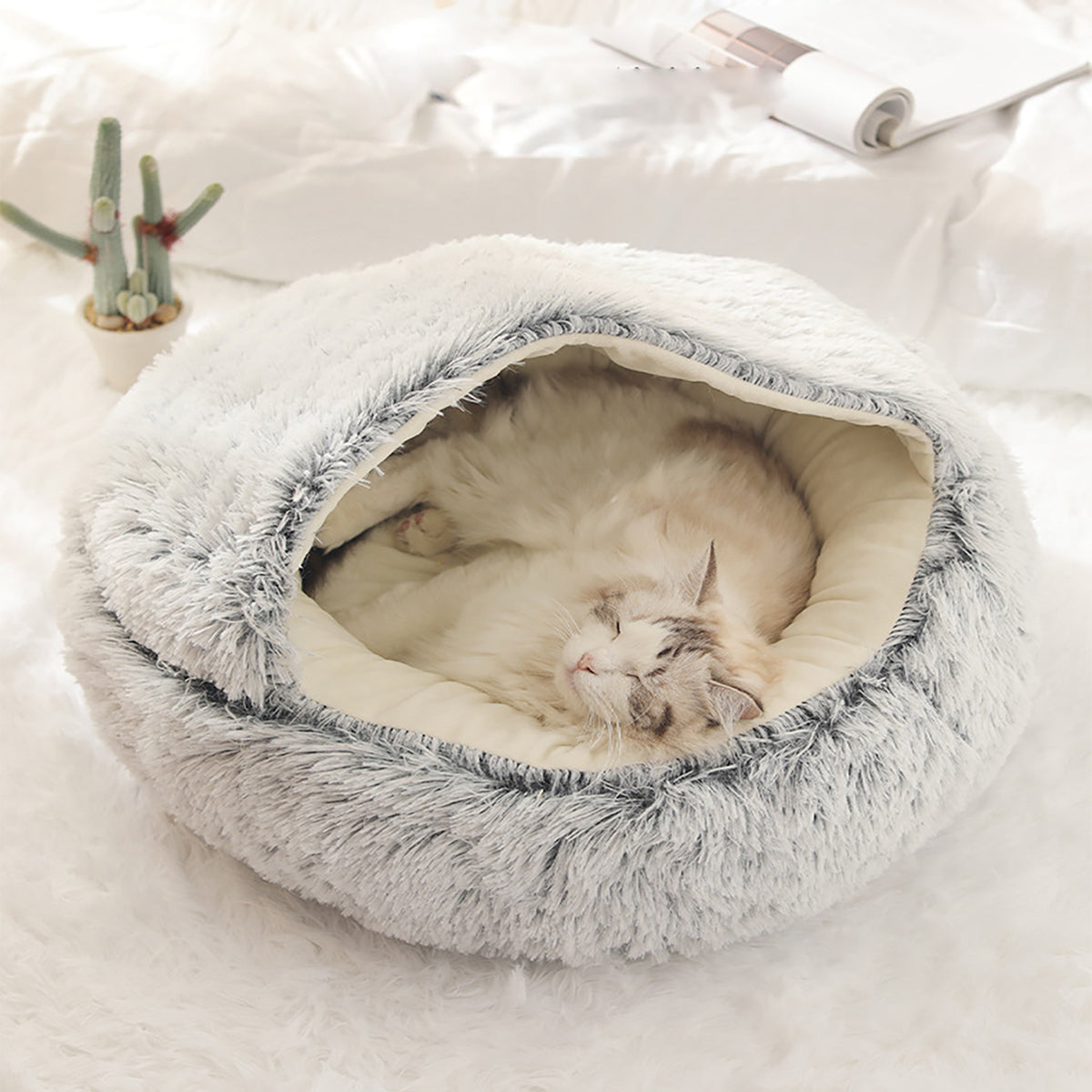 Hundebett & Katzenbett | Kuschelige Höhlenform für Hunde & Katzen | SchnuffelNest
