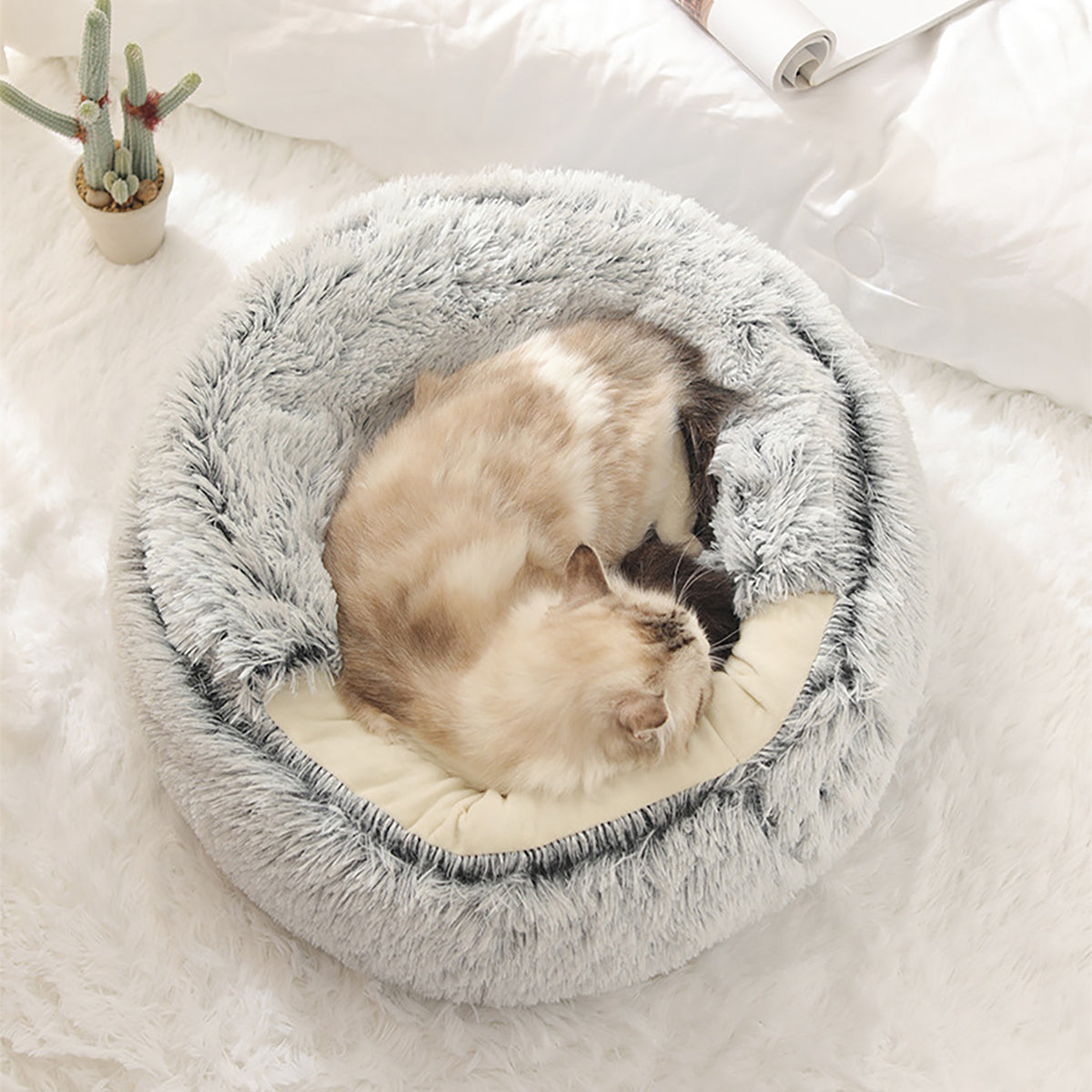 Hundebett & Katzenbett | Kuschelige Höhlenform für Hunde & Katzen | SchnuffelNest