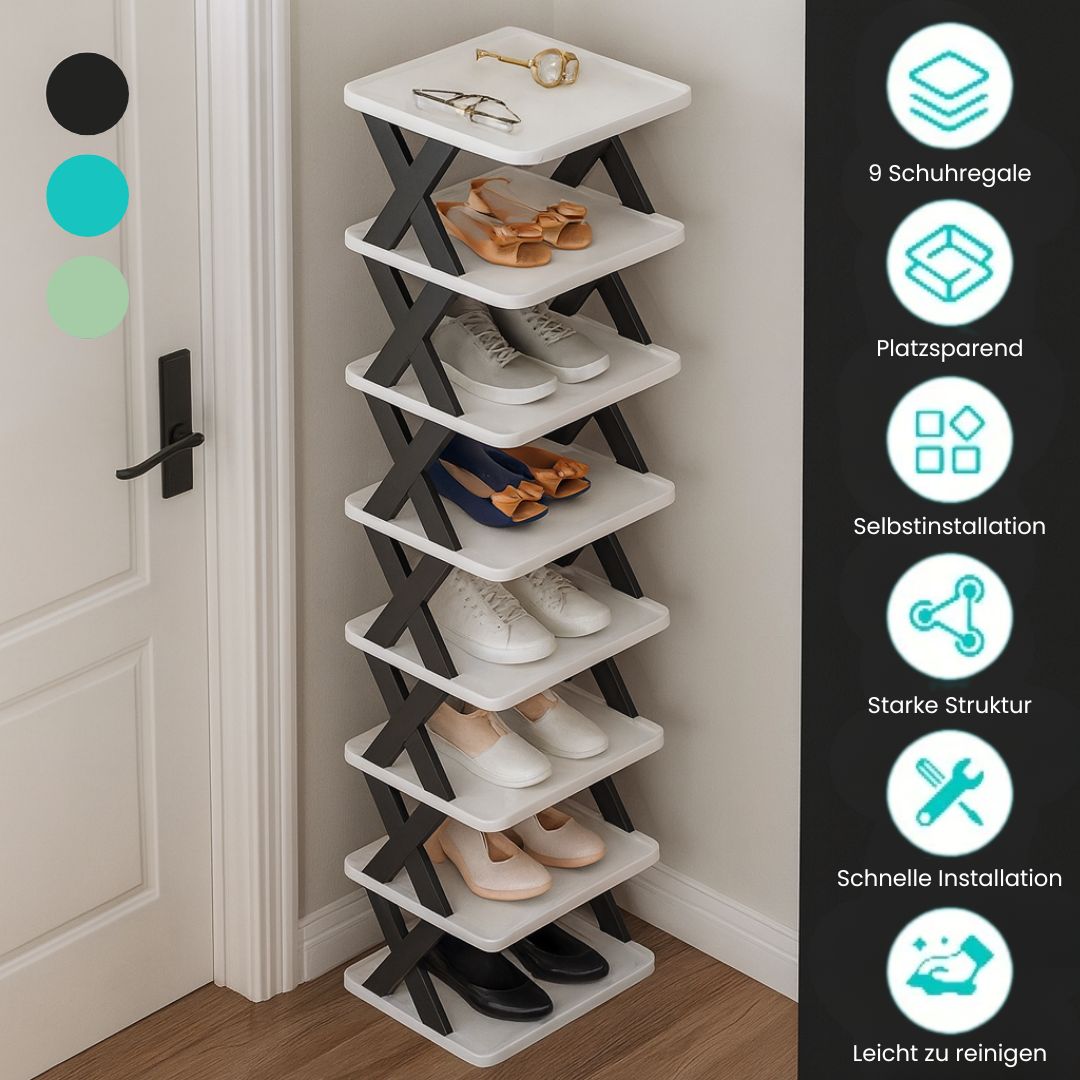 Schmales Schuhregal | Schuhkipper schmal | Hoch und platzsparend | SchuhTower
