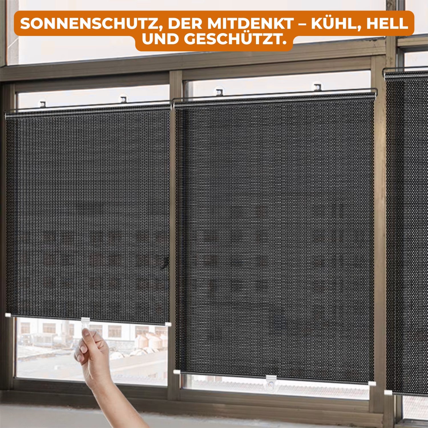 Sonnenschutz & Sichtschutz Rollos ohne Bohren | SonnenSchutz