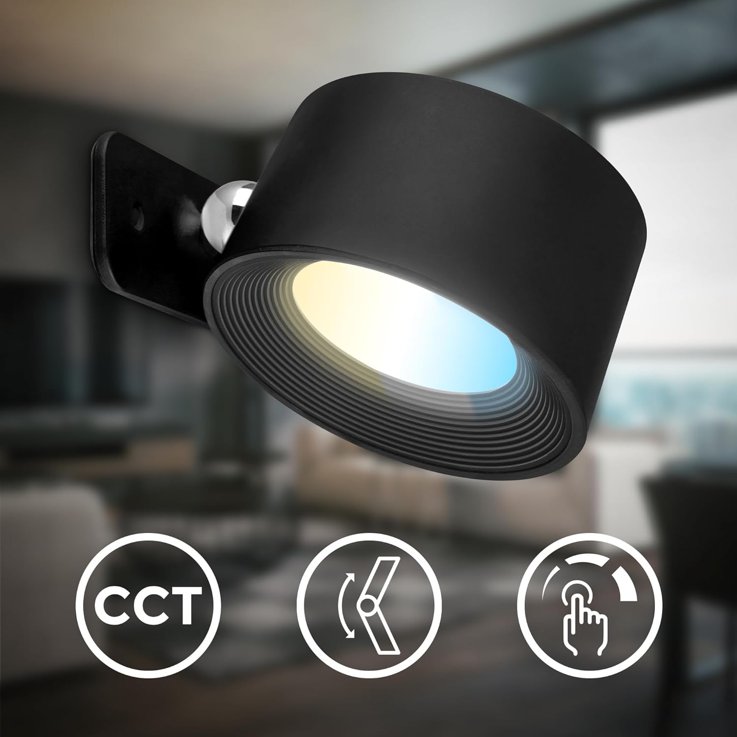 LED Lampe | Lampe mit Bewegungsmelder | Kabellose Lampe | Strahl360