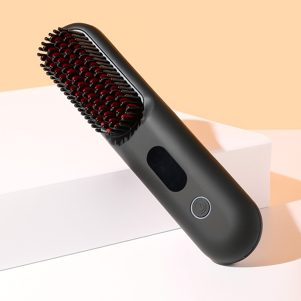 Glättbürste & Haarbürste elektrisch | Kabelloser Haarglätter für glattes Haar | StyleGlide