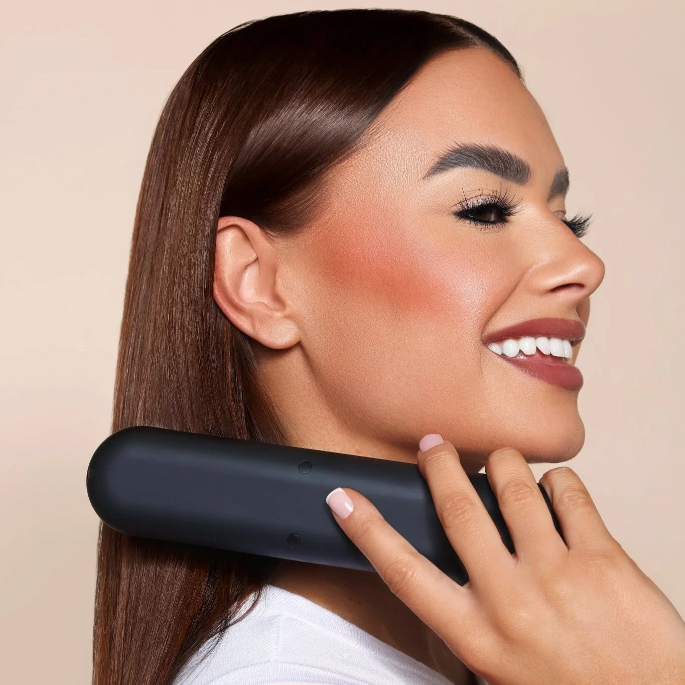 Glättbürste & Haarbürste elektrisch | Kabelloser Haarglätter für glattes Haar | StyleGlide