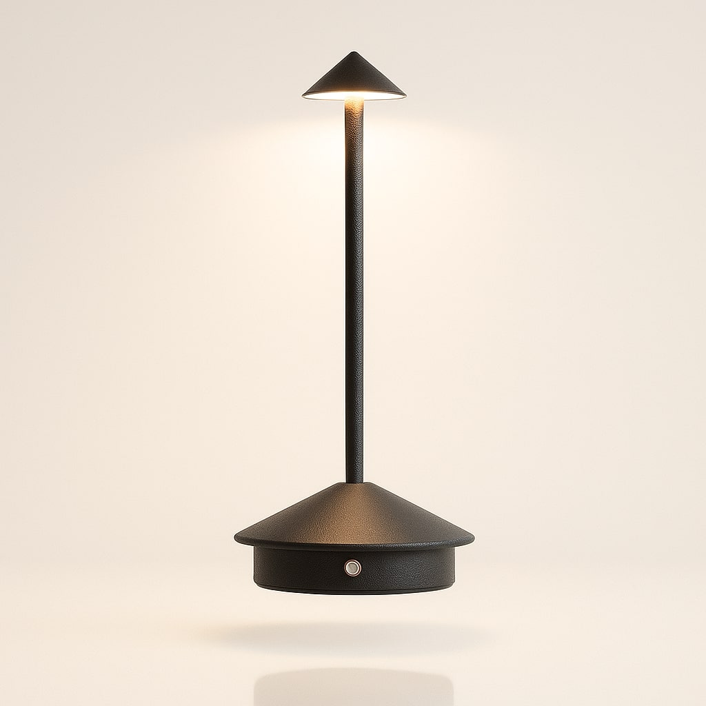 Tischleuchte mit Akku | Kabellose Tischlampe | Dimm­bare Lampe mit Touch | Lunelle