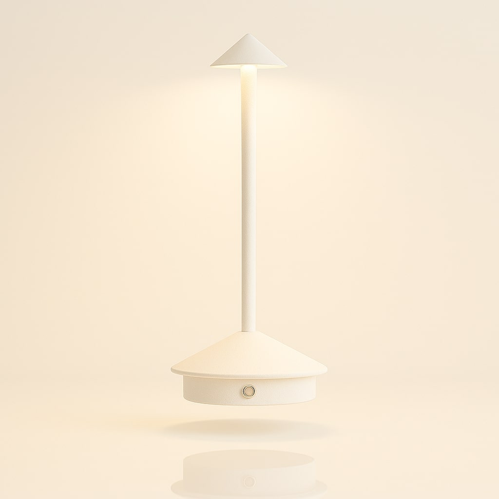 Tischleuchte mit Akku | Kabellose Tischlampe | Dimm­bare Lampe mit Touch | Lunelle