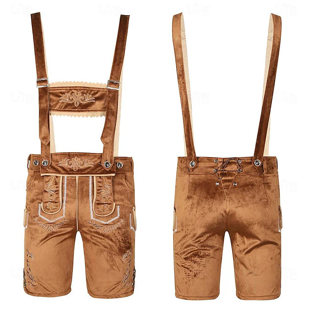 Oktoberfest Outfit Herren | Komplett-Set mit Lederhose, Hemd, Socken & Hut | Trachtenheld