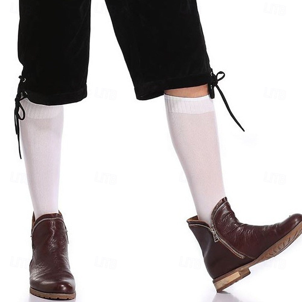 Oktoberfest Outfit Herren | Komplett-Set mit Lederhose, Hemd, Socken & Hut | Trachtenheld