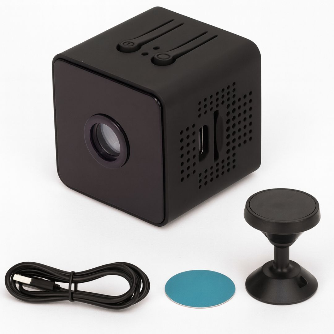 Überwachungskamera für Außen & Innen | Mini WLAN Kamera mit Live Übertragung auf Handy | Kabellos & Kompakt | MiniWächter