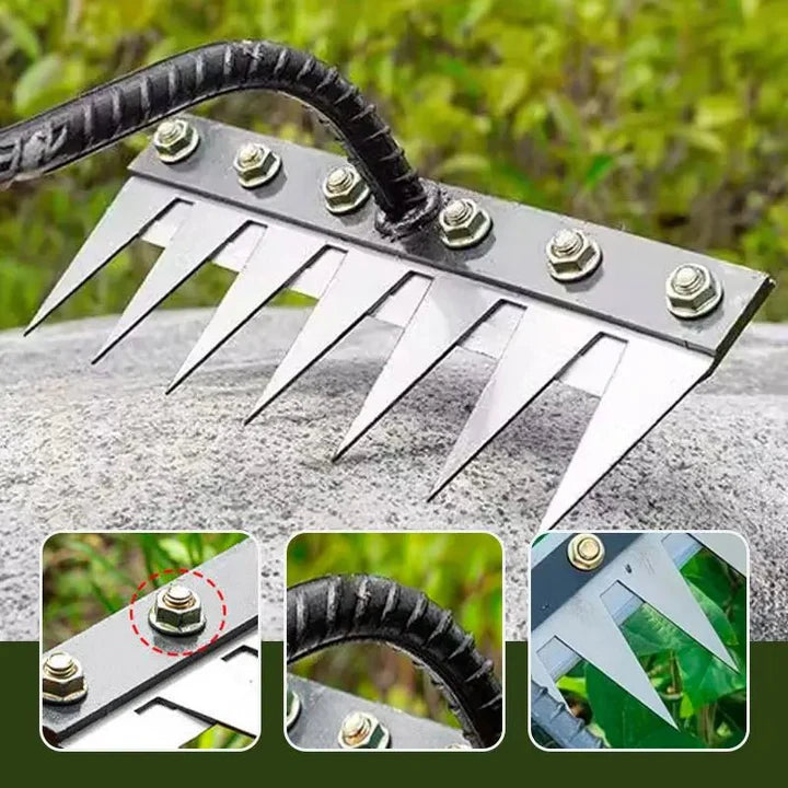 Unkrautrechen für Gartenpflege | Robuster Gartenrechen | WurzelKraft