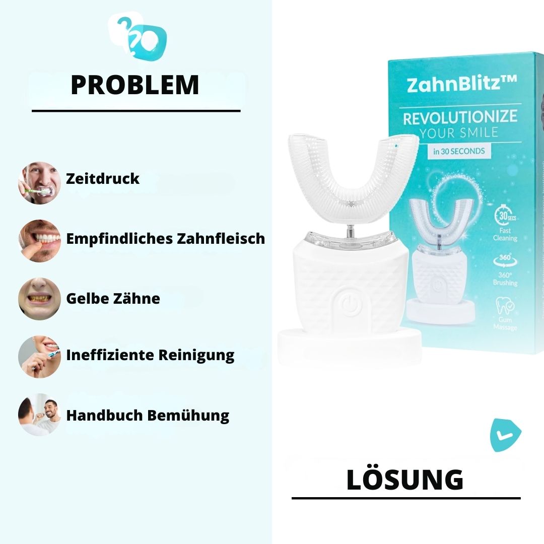 Elektrische Zahnbürste | Zahnbürste mit 360 Grad Reinigung | ZahnBlitz